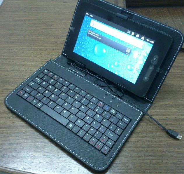 Custodia con tastiera USB per Tablet PC 8 pollici, leather case con keyboard, cover