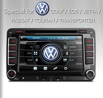 Autoradio per VolksWagen Golf (EOS Jetta Passat Touran Transportes) con GPS e DVB-T Xtrons PF71MTV