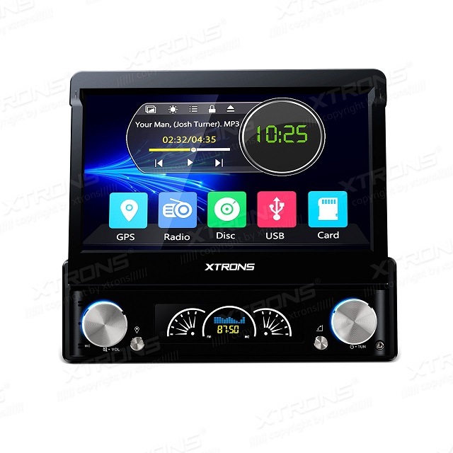 Xtrons D719G Autoradio 1 din 7" HD display motorizzato GPS bluetooth comandi al volante predisposto per DAB